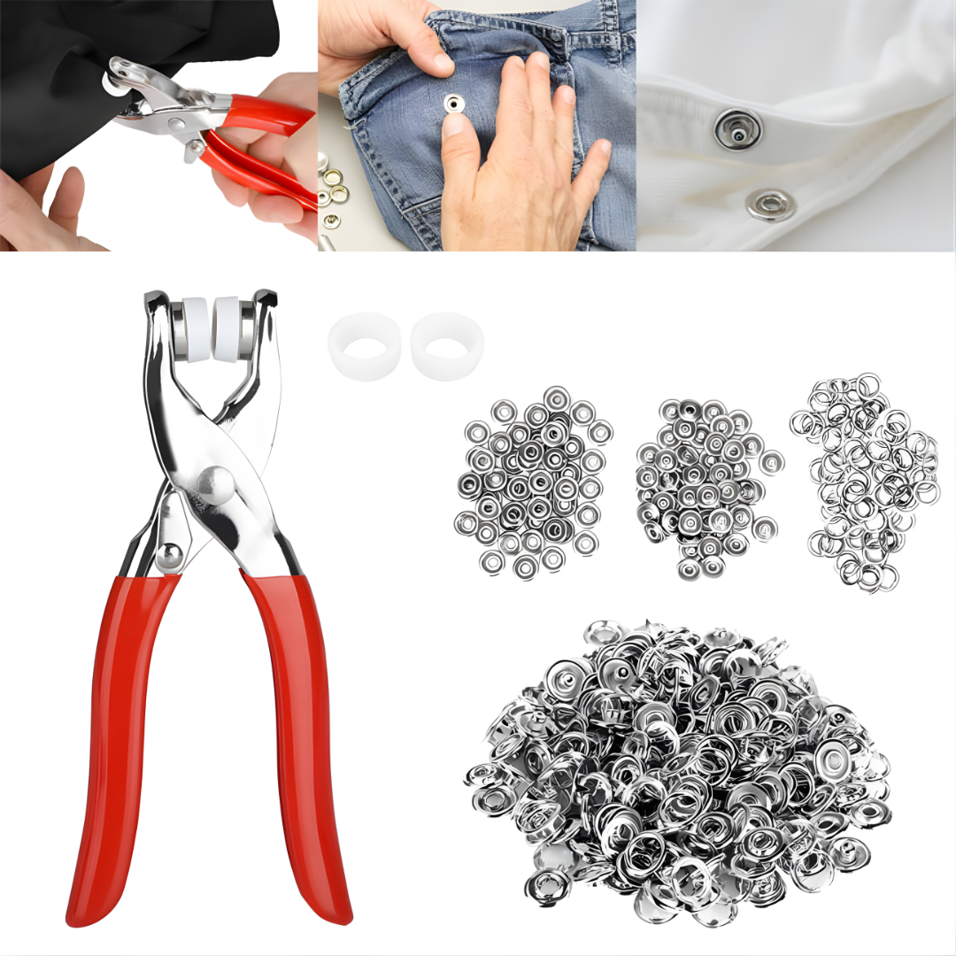 Sewing Snap Buttons Sets Press Tool Kit